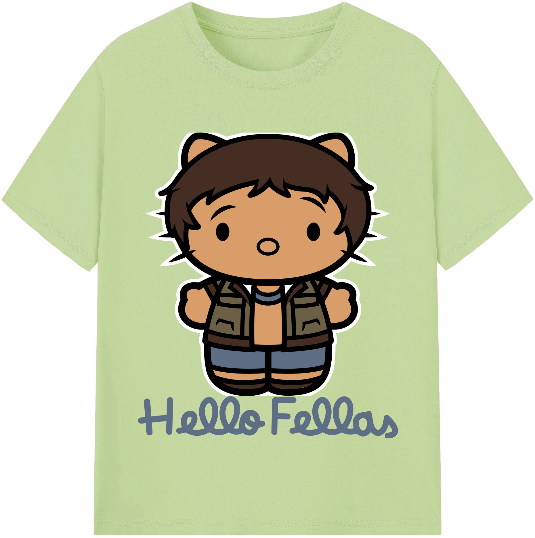 （画像用） Hello Kitty ハローキティ 綿100％半袖Tシャツ（フロントプリント）